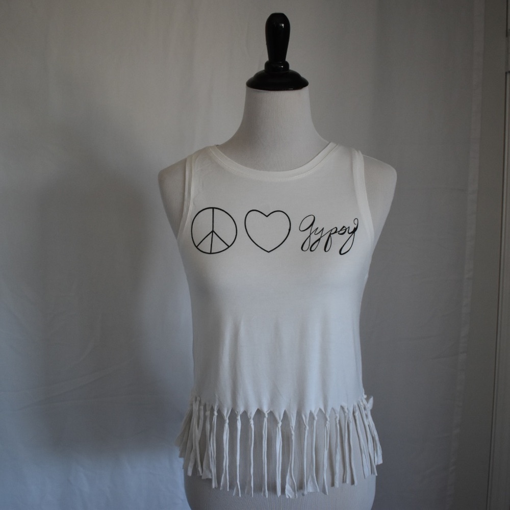 Gypsy junkies peace love gypsy white shirt